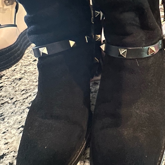 Valentino Rockstud Suede Boots - Picture 3 of 4